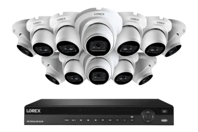 Lorex Elite Series NVR with N3 (Nocturnal Series) IP Dome Cameras - 4K 16-Channel 4TB Wired System