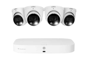 Lorex Fusion NVR with 4 x H13 (Halo Series) IP Dome Cameras - 4K 16-Channel 2TB Wired System