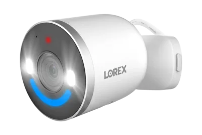 Lorex 4K Spotlight Indoor/Outdoor Wi-Fi 6 Security Camera with Smart Security Lighting (32GB) Brilliant 4K Image