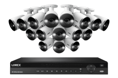 lorex elite series nvr with h10 halo series ip bullet cameras 4k 1