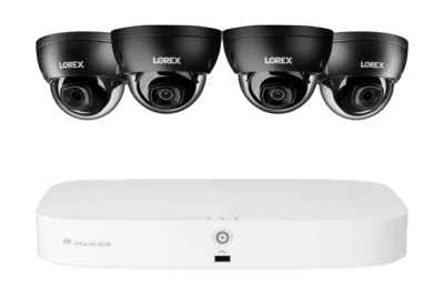 lorex fusion nvr with a15 aurora series ip dome cameras 4k 16 channel 2tb