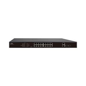 unv 16 port poe switch unmanaged with 2 gigabit rated uplink ports and 1