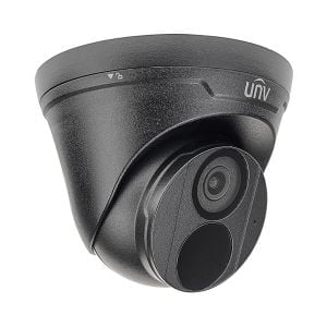 unv 4mp dark grey ip weatherproof ir turret camera with built in mic and 2