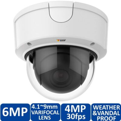 axis q3617 ve 6mp outdoor dome ip security camera with varifocal lens