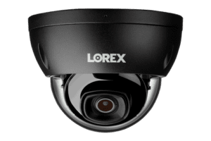 Aurora Series A10 IP Wired Dome Security Camera with Listen-In Audio and IK10 Vandal Proof Rating Black