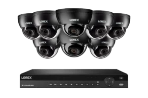 Lorex Elite Series NVR with A10 IP Dome Cameras - 4K 16-Channel 4TB Wired System Black 8 Cameras