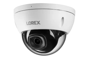 Aurora Series A10 IP Wired Dome Security Camera with Listen-In Audio and IK10 Vandal Proof Rating White