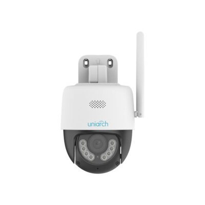 Uniarch 3MP Weatherproof Wi-Fi Active Deterrence Mini Pan & Tilt IP Security Camera with a 4mm Fixed Lens and Two-Way Audio (Uho-P1A-M3F4D)