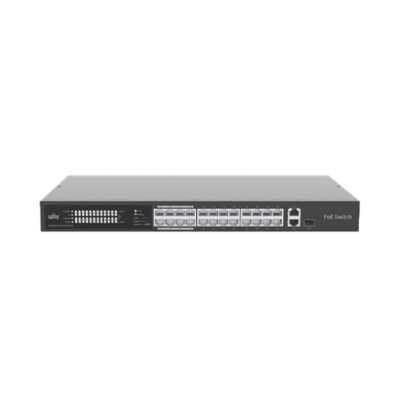 UNV 24 Port PoE+ Switch with Surveillance (Extend) Mode and Two Uplink Ports (NSW2020-24T1GT1GC-POE-IN)