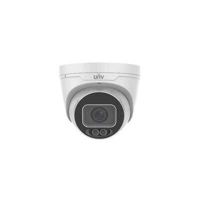 UNV 4K UltraHD ColorHunter 24/7 Color Weatherproof Turret IP Security Camera with a 4mm Fixed Lens and a Built-In Mic (IPC3638SE-ADF40K-WL-I0)