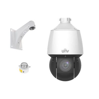 UNV 4MP Deep Learning IP67 Weatherproof PTZ IP Security Camera with a 25x Motorized Zoom Lens, AI Autotracking, and LightHunter Illumination Technology, and Included Wall Mount...