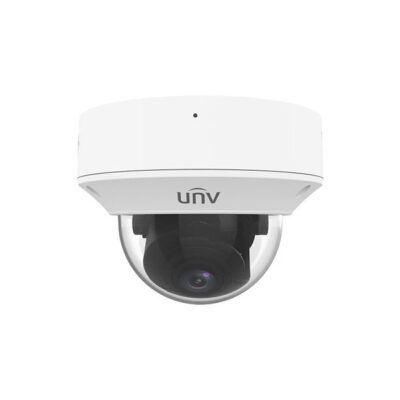 UNV 4MP NDAA-Compliant Weatherproof Vandal Dome IP Security Camera with a 2.7 - 13.5mm Motorized Varifocal Lens and a Built-in Microphone (IPC3234SB-ADZK-I0)