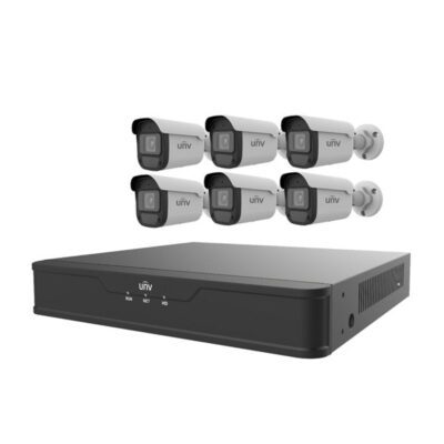 UNV 6 x 4MP Bullet IP Camera + 8-Channel 4K NVR + 2TB HDD Complete Video Surveillance Kit (EK-S31P8B46T2)