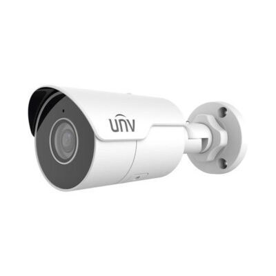 UNV 8MP 4K UltraHD NDAA-Compliant Weatherproof Bullet IP Security Camera with 2.8mm Fixed Lens and a Built-In Microphone (IPC2128SR5-ADF28KM-G)