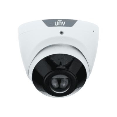 UNV 8MP 4K UltraHD Wide Angle 180° Field of View NDAA Compliant Weatherproof IR Fixed Turret IP Security Camera with Deep Learning AI (IPC3608SB-ADF16KM-I0)